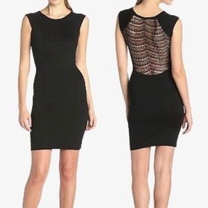 French Connection Bodycon Dress w Lace Back-Size 4